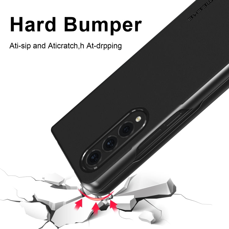 For Samsung Galaxy Z Fold4 5G LC.IMEEKE Shock-resistant Plain Leather All-inclusive Protective Case(Black) - Galaxy Z Fold4 5G Cases by LC.IMEEKE | Online Shopping South Africa | PMC TechLife | Buy Now Pay Later Mobicred