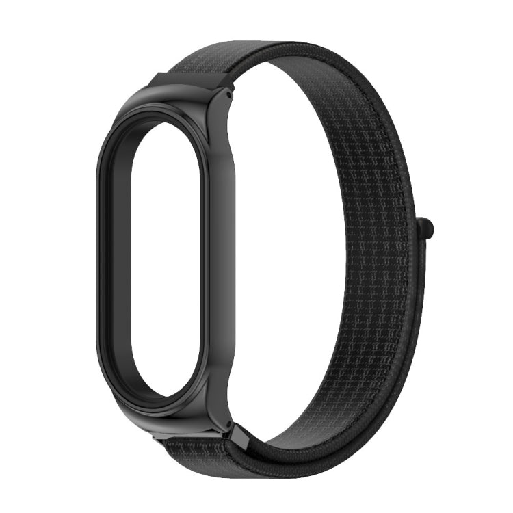 For Xiaomi Mi Band 7 / 7 NFC MIJOBS CS Stainless Steel Case Nylon Watch Band(Black) - Watch Bands by MIJOBS | Online Shopping South Africa | PMC TechLife | Buy Now Pay Later Mobicred