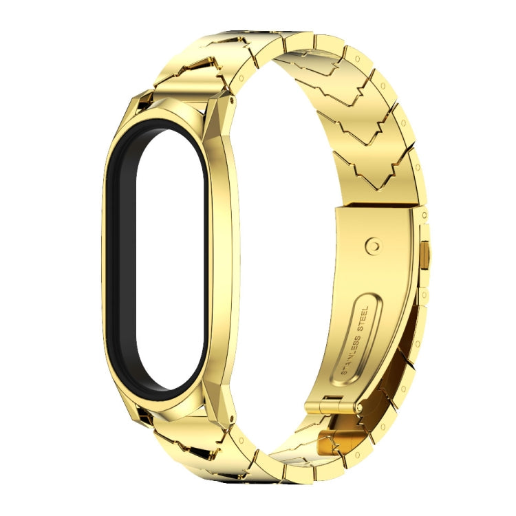 For Xiaomi Mi Band 7 / 7 NFC MIJOBS GT Metal Stainless Steel V-shaped Watch Band(Gold) - free shipping - PMC TechLife - Order now!