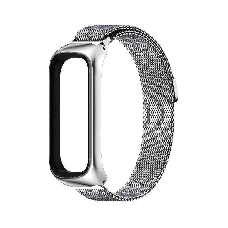 For Samsung Galaxy Fit 2 MIJOBS Milan Magnetic Stainless Steel Watch Band(Silver) - free shipping - PMC TechLife - Order now!