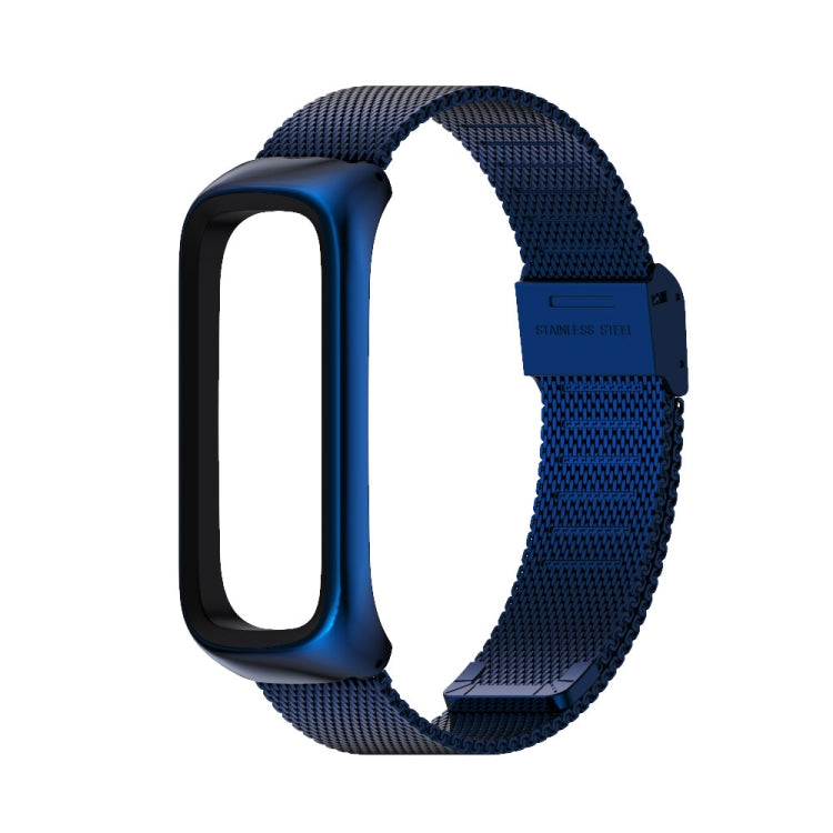 For Samsung Galaxy Fit 2 MIJOBS Milan Buckle Stainless Steel Watch Band(Blue) - Watch Bands by MIJOBS | Online Shopping South Africa | PMC TechLife | Buy Now Pay Later Mobicred