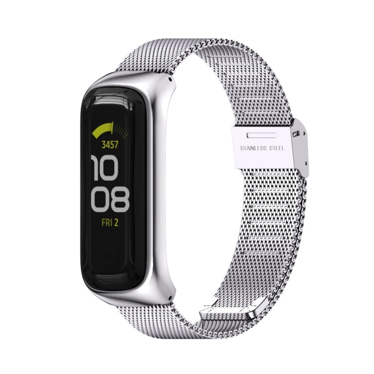 For Samsung Galaxy Fit 2 MIJOBS Milan Buckle Stainless Steel Watch Band(Silver) - free shipping - PMC TechLife - Order now!