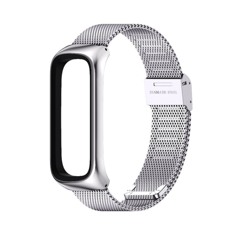 For Samsung Galaxy Fit 2 MIJOBS Milan Buckle Stainless Steel Watch Band(Silver) - free shipping - PMC TechLife - Order now!