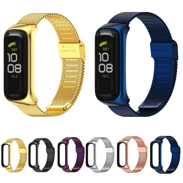 For Samsung Galaxy Fit 2 MIJOBS Milan Buckle Stainless Steel Watch Band(Black) - Watch Bands by MIJOBS | Online Shopping South Africa | PMC TechLife | Buy Now Pay Later Mobicred