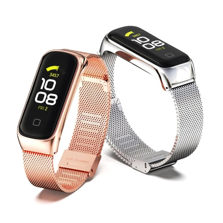 For Samsung Galaxy Fit 2 MIJOBS Milan Buckle Stainless Steel Watch Band(Purple) - Watch Bands by MIJOBS | Online Shopping South Africa | PMC TechLife | Buy Now Pay Later Mobicred