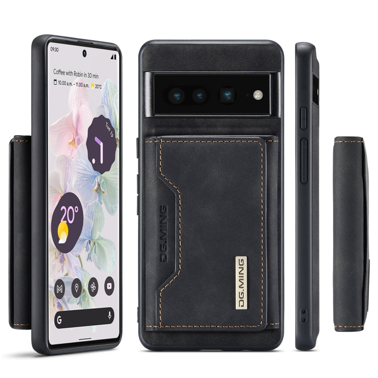 For Google Pixel 7 Pro 5G DG.MING M2 Series 3-Fold Multi Card Bag Phone Case(Black) - free shipping - PMC TechLife - Order now!