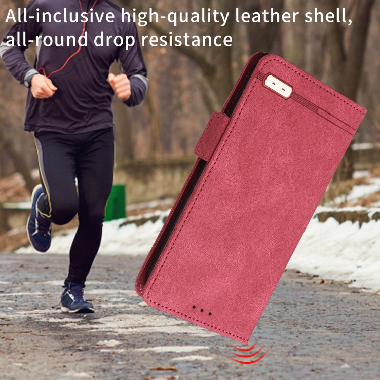 For OPPO A57 5G 2022 / Realme V23 5G Magnetic Clasp Leather Phone Case(Red) - Realme Cases by PMC TechLife | Online Shopping South Africa | PMC TechLife | Buy Now Pay Later Mobicred