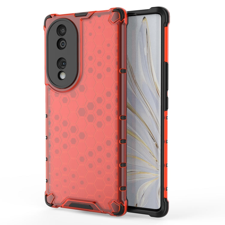 For Honor 70 5G Honeycomb Phone Case(Red) - Honor Cases by PMC TechLife | Online Shopping South Africa | PMC TechLife | Buy Now Pay Later Mobicred
