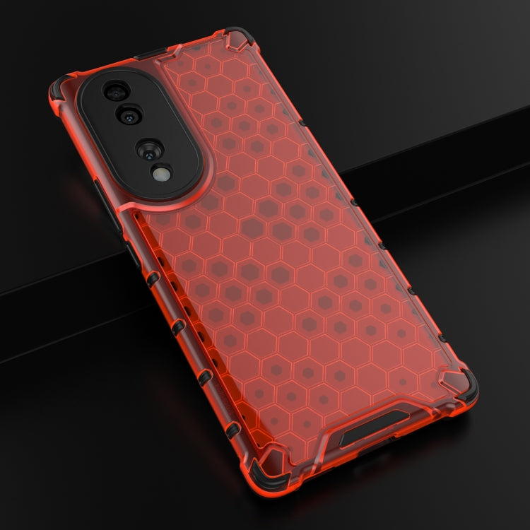 For Honor 70 5G Honeycomb Phone Case(Red) - Honor Cases by PMC TechLife | Online Shopping South Africa | PMC TechLife | Buy Now Pay Later Mobicred