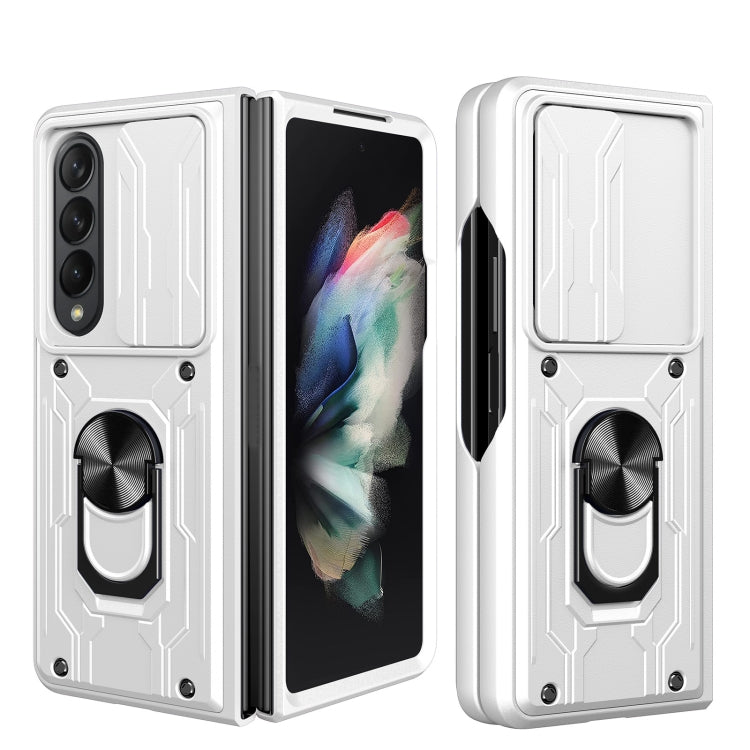 For Samsung Galaxy Z Fold4 Sliding Camshield Card Phone Case(White) - Galaxy Z Fold4 5G Cases by PMC TechLife | Online Shopping South Africa | PMC TechLife | Buy Now Pay Later Mobicred
