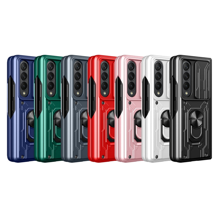 For Samsung Galaxy Z Fold4 Sliding Camshield Card Phone Case(White) - Galaxy Z Fold4 5G Cases by PMC TechLife | Online Shopping South Africa | PMC TechLife | Buy Now Pay Later Mobicred