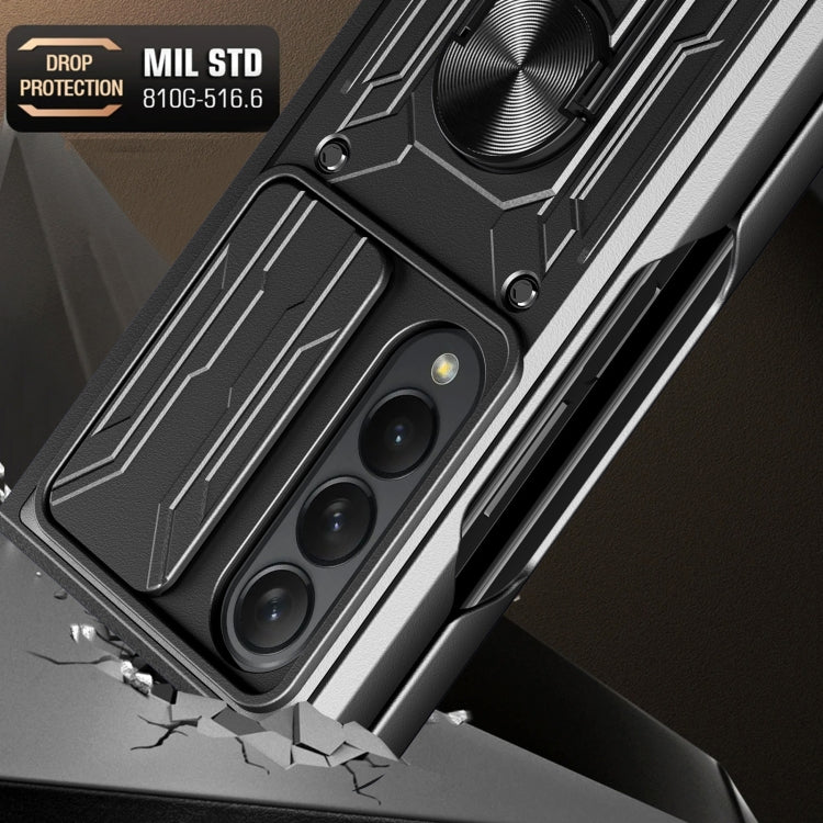 For Samsung Galaxy Z Fold4 Sliding Camshield Card Phone Case(White) - Galaxy Z Fold4 5G Cases by PMC TechLife | Online Shopping South Africa | PMC TechLife | Buy Now Pay Later Mobicred