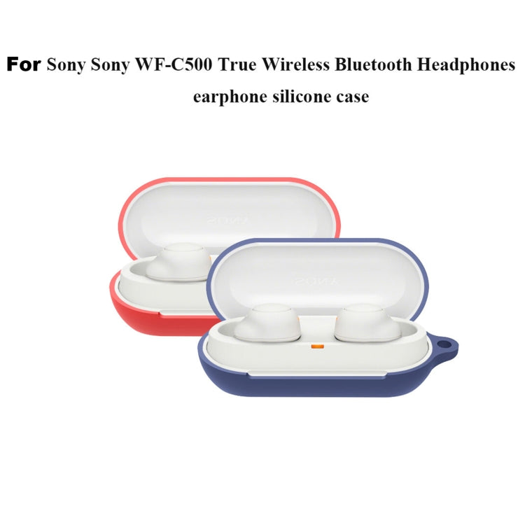 Bluetooth Earphone Silicone Case For Sony WF-C500(Dark Green) - Sony Earphone Case by PMC TechLife | Online Shopping South Africa | PMC TechLife