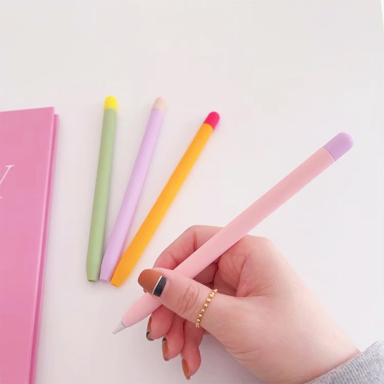 Contrasting Color Silicone Protective Case For Apple Pencil 2(Pink) - Pencil Accessories by PMC TechLife | Online Shopping South Africa | PMC TechLife