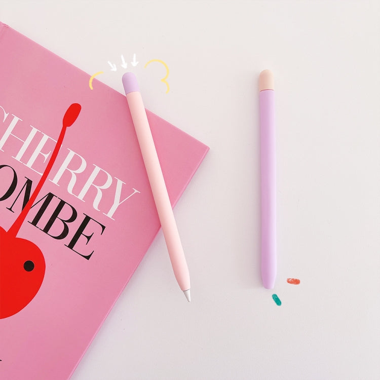 Contrasting Color Silicone Protective Case For Apple Pencil 2(Pink) - Pencil Accessories by PMC TechLife | Online Shopping South Africa | PMC TechLife