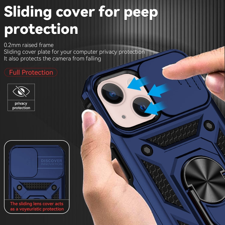 For iPhone 14 Plus Sliding Camshield Holder Phone Case (Blue) - iPhone 14 Plus Cases by PMC TechLife | Online Shopping South Africa | PMC TechLife | Buy Now Pay Later Mobicred