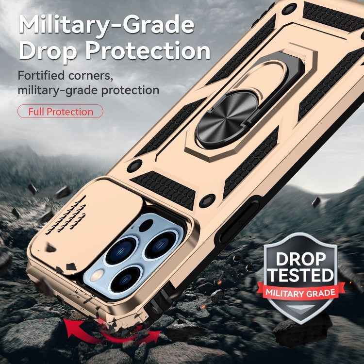 For iPhone 14 Pro Max Sliding Camshield Holder Phone Case (Gold) - free shipping - PMC TechLife - Order now!