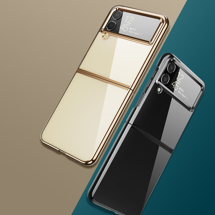 For Samsung Galaxy Z Flip4 PC Folding Electroplating Transparent Phone Case(Black) - free shipping - PMC TechLife - Order now!