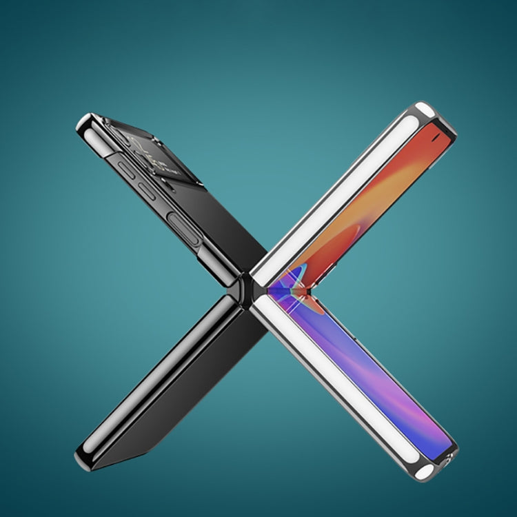 For Samsung Galaxy Z Flip4 PC Folding Electroplating Transparent Phone Case(Black) - free shipping - PMC TechLife - Order now!