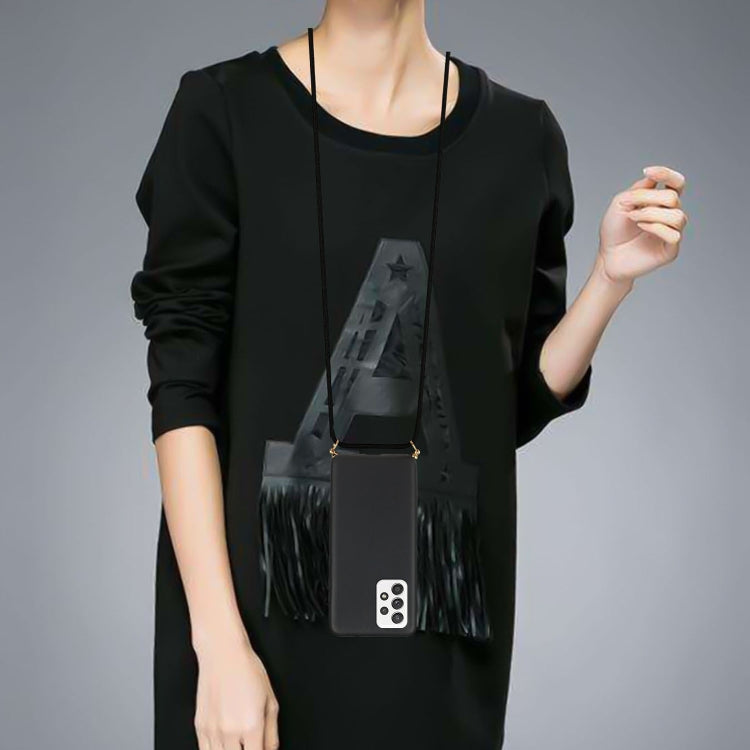 For Samsung Galaxy A33 5G Wheat Straw Material + TPU Protective Case with Lanyard(Black) - Galaxy Phone Cases by PMC TechLife | Online Shopping South Africa | PMC TechLife