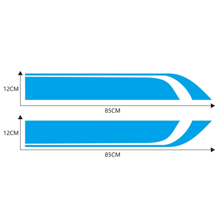 D-711 Stripe Pattern Car Modified Hood Decorative Sticker(Blue) - Decorative Sticker by PMC TechLife | Online Shopping South Africa | PMC TechLife | Buy Now Pay Later Mobicred