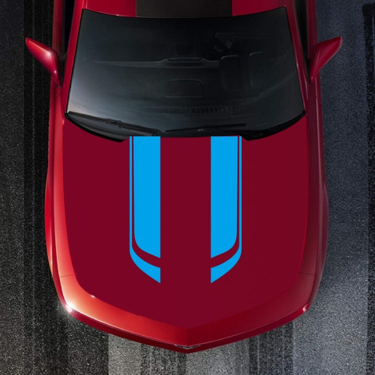 D-711 Stripe Pattern Car Modified Hood Decorative Sticker(Blue) - Decorative Sticker by PMC TechLife | Online Shopping South Africa | PMC TechLife | Buy Now Pay Later Mobicred