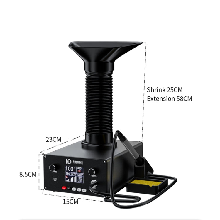 TBK D-201 2 in 1 Intelligent Constant Temperature Soldering Iron With Solder Smoking Absorber Tool, UK Plug - free shipping - PMC TechLife - Order now!