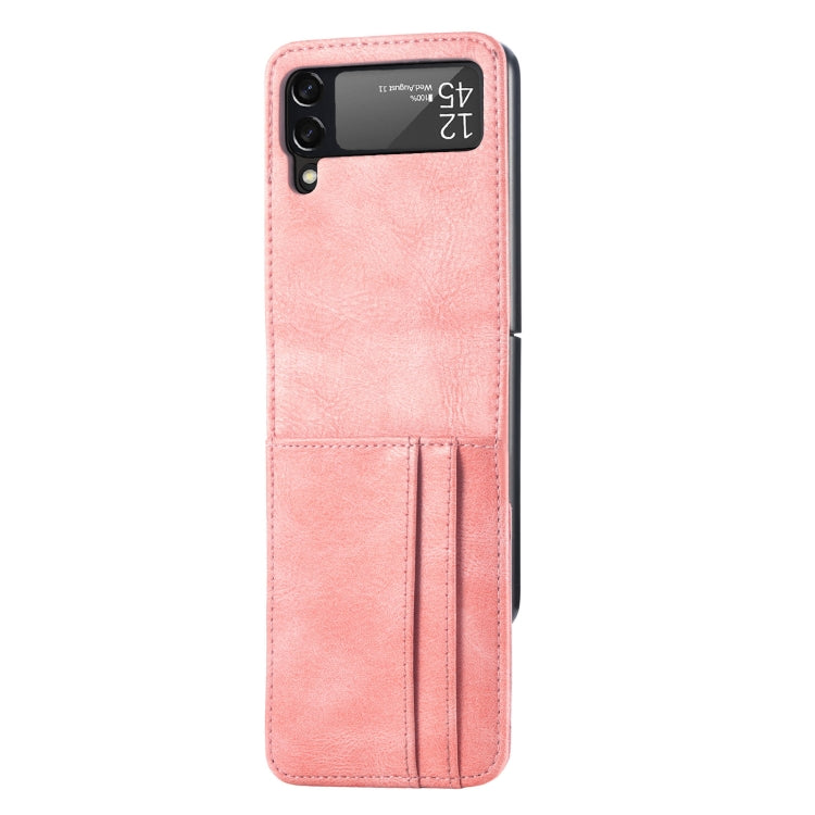 For Samsung Galaxy Z Flip4 5G Vertical Flip Card Slot Leather Phone Case(Pink) - free shipping - PMC TechLife - Order now!