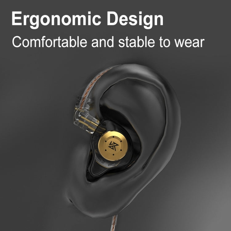 KZ-EDX PRO 1.25m Dynamic HiFi In-Ear Sports Music Headphones, Style:With Microphone(Transparent Black) - In Ear Wired Earphone by KZ | Online Shopping South Africa | PMC TechLife | Buy Now Pay Later Mobicred