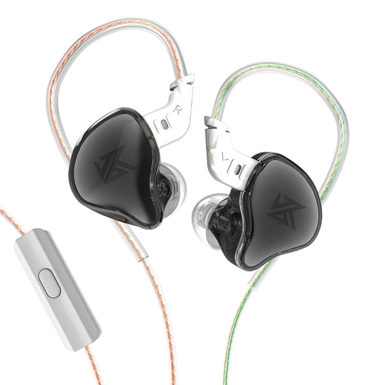 KZ-EDC 1.2m High-Value Subwoofer Wired HIFI In-Ear Headphones, Style:With Microphone(Shining Black) - free shipping - PMC TechLife - Order now!