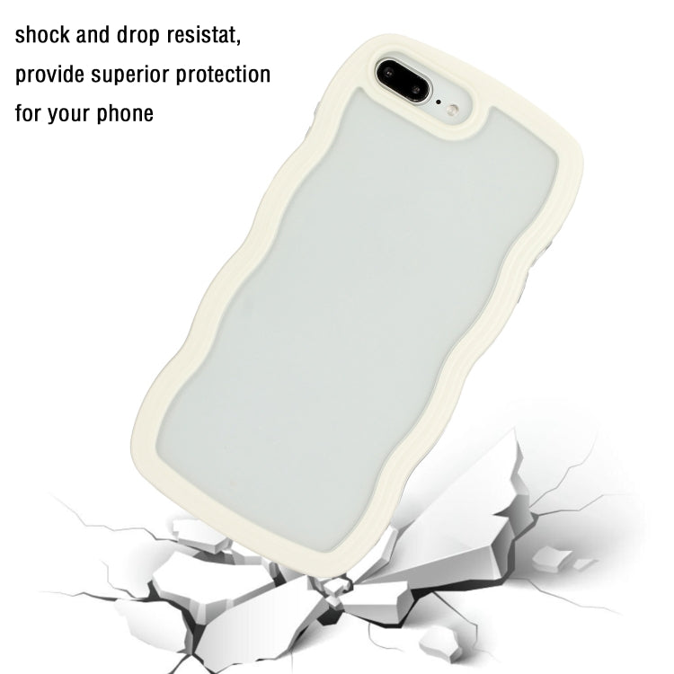 Candy Color Wave TPU Clear PC Phone Case For iPhone 7 Plus / 8 Plus(White) - free shipping - PMC TechLife - Order now!