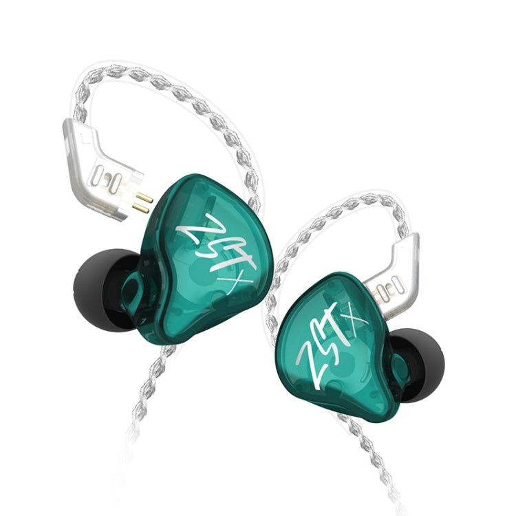KZ-ZST X 1.25m Ring Iron Hybrid Driver In-Ear Noise Cancelling Earphone, Style:Without Microphone(Hyun Cyan) - free shipping - PMC TechLife - Order now!