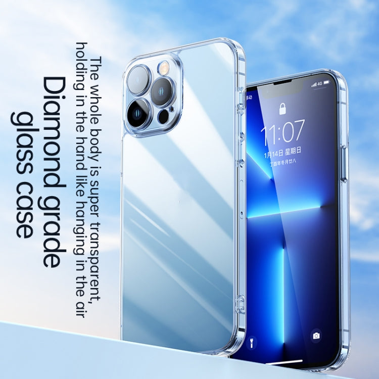 For iPhone 12 Pro Max SULADA Crytal Steel Series Diamond Glass + TPU Phone Case(Blue) - free shipping - PMC TechLife - Order now!