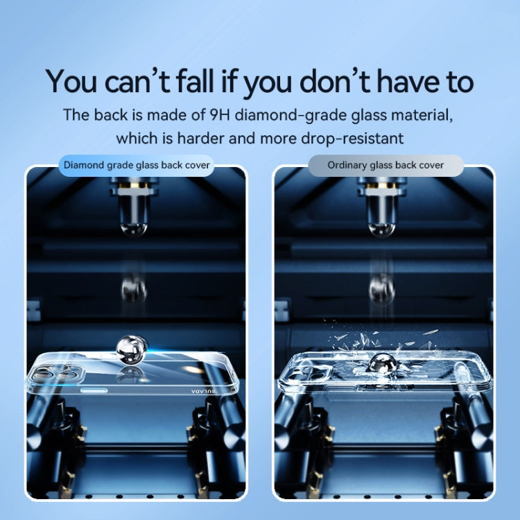 For iPhone 12 Pro Max SULADA Crytal Steel Series Diamond Glass + TPU Phone Case(Transparent) - iPhone 12 Pro Max Cases by SULADA | Online Shopping South Africa | PMC TechLife