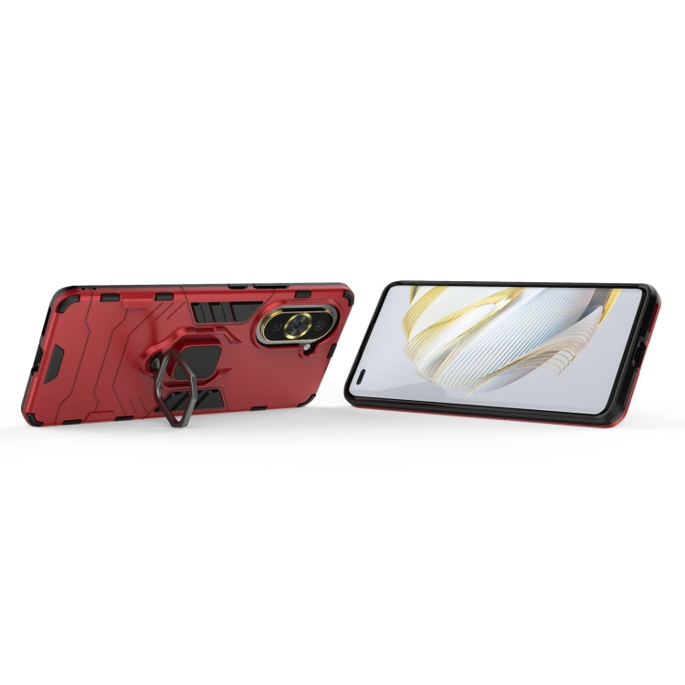 For Huawei Nova 10 Pro 4G Shockproof PC + TPU Protective Phone Case with Magnetic Ring Holder(Red) - Huawei Cases by PMC TechLife | Online Shopping South Africa | PMC TechLife | Buy Now Pay Later Mobicred