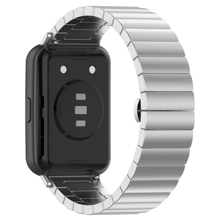 For Huawei Watch Fit 2 One-bead Metal Stainless Steel Watch Band(Silver) - Watch Bands by PMC TechLife | Online Shopping South Africa | PMC TechLife | Buy Now Pay Later Mobicred