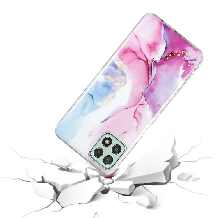 For Samsung Galaxy A22 5G IMD Marble Pattern TPU Phone Case(Pink Blue) - free shipping - PMC TechLife - Order now!
