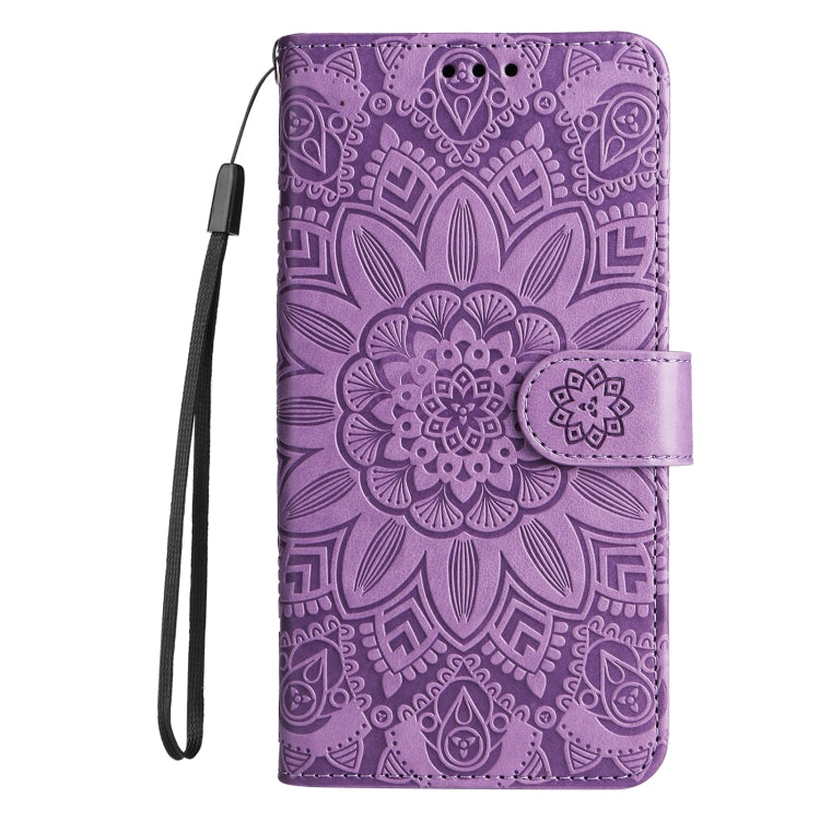 For OPPO A54 4G / A16 / A16s / A55 4G Embossed Sunflower Leather Phone Case(Purple) - free shipping - PMC TechLife - Order now!