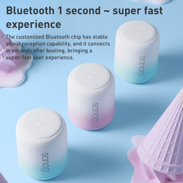 Sanag X6S Outdoor Portable Mini Gradient Bluetooth Speaker(Green Pink) - Mini Speaker by Sanag | Online Shopping South Africa | PMC TechLife | Buy Now Pay Later Mobicred