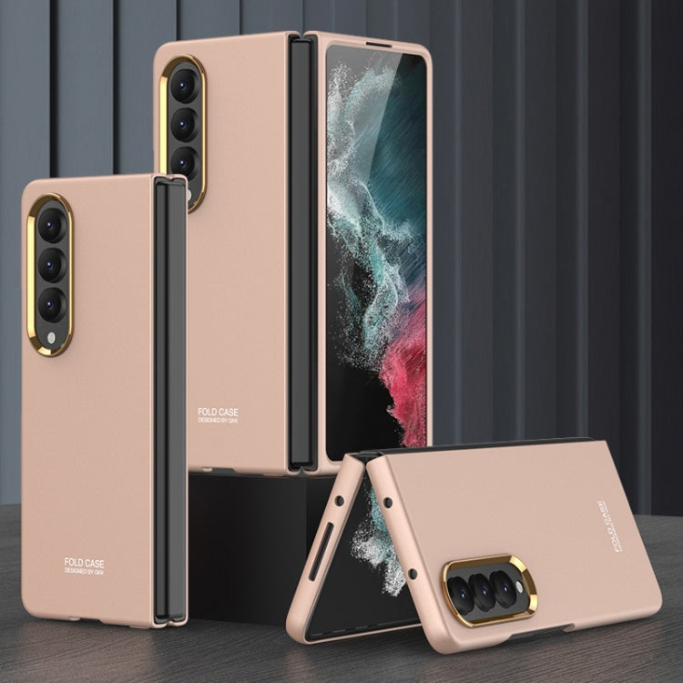 For Samsung Galaxy Z Fold4 GKK Ultra-thin Electroplating Lens Frame Phone Case(Rose Gold) - Galaxy Z Fold4 5G Cases by GKK | Online Shopping South Africa | PMC TechLife | Buy Now Pay Later Mobicred