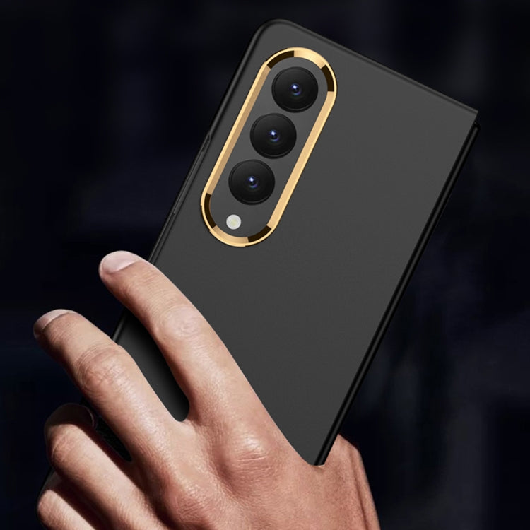 For Samsung Galaxy Z Fold4 GKK Ultra-thin Electroplating Lens Frame Phone Case(Rose Gold) - Galaxy Z Fold4 5G Cases by GKK | Online Shopping South Africa | PMC TechLife | Buy Now Pay Later Mobicred