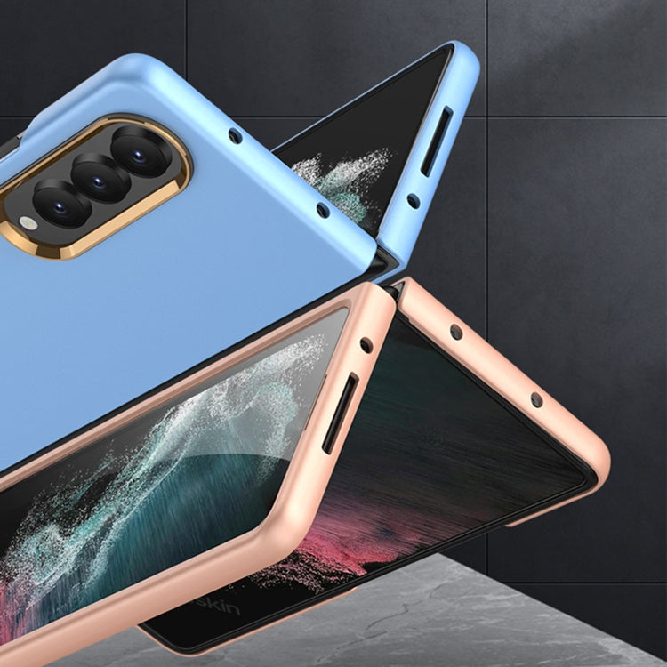 For Samsung Galaxy Z Fold4 GKK Ultra-thin Electroplating Lens Frame Phone Case(Rose Gold) - Galaxy Z Fold4 5G Cases by GKK | Online Shopping South Africa | PMC TechLife | Buy Now Pay Later Mobicred