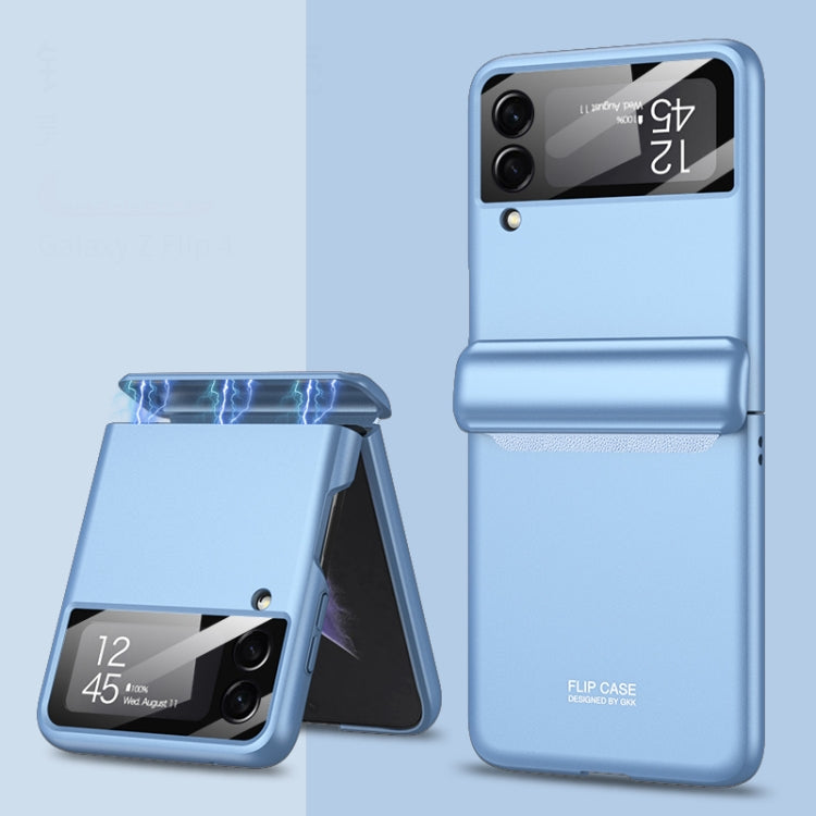 For Samsung Galaxy Z Flip4 GKK Magnetic Fold All-inclusive Protective Phone Case(Blue) - Galaxy Z Flip4 5G Cases by GKK | Online Shopping South Africa | PMC TechLife | Buy Now Pay Later Mobicred