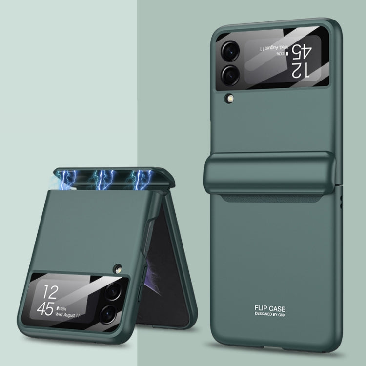 For Samsung Galaxy Z Flip4 GKK Magnetic Fold All-inclusive Protective Phone Case(Green) - Galaxy Z Flip4 5G Cases by GKK | Online Shopping South Africa | PMC TechLife | Buy Now Pay Later Mobicred