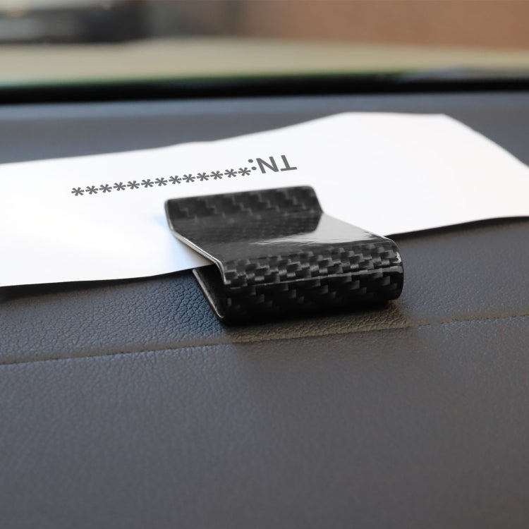 Car Carbon Fiber Card Holder Wallet Credit Card Clip(Matte) - Sunglasses & Glasses Clips by PMC TechLife | Online Shopping South Africa | PMC TechLife