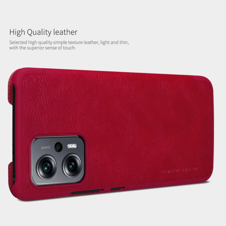 For Xiaomi Redmi Note 11T Pro/11T Pro+ 5G/Poco X4 GT 5G NILLKIN QIN Series Crazy Horse Texture Leather Phone Case(Red) - free shipping - PMC TechLife - Order now!