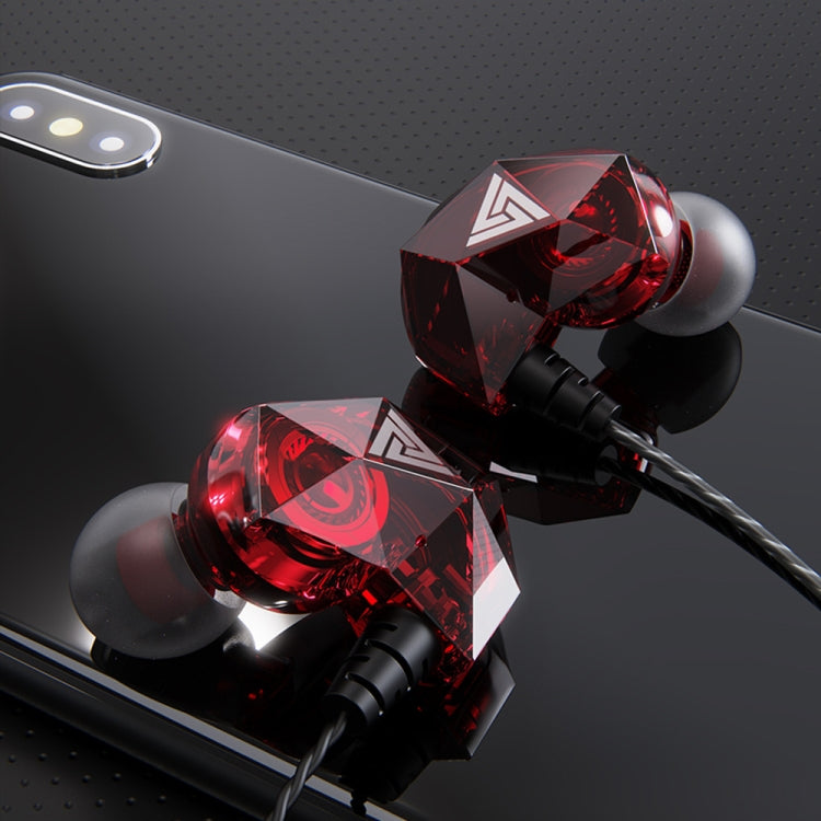 QKZ AK2 Sports In-ear Wired HiFi Sound Heavy Bass 3.5mm Earphone with Mic(Red) - In Ear Wired Earphone by QKZ | Online Shopping South Africa | PMC TechLife | Buy Now Pay Later Mobicred
