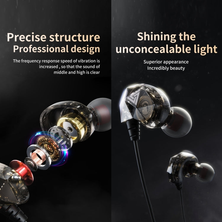 QKZ AK2 Sports In-ear Wired HiFi Sound Heavy Bass 3.5mm Earphone with Mic(Red) - In Ear Wired Earphone by QKZ | Online Shopping South Africa | PMC TechLife | Buy Now Pay Later Mobicred