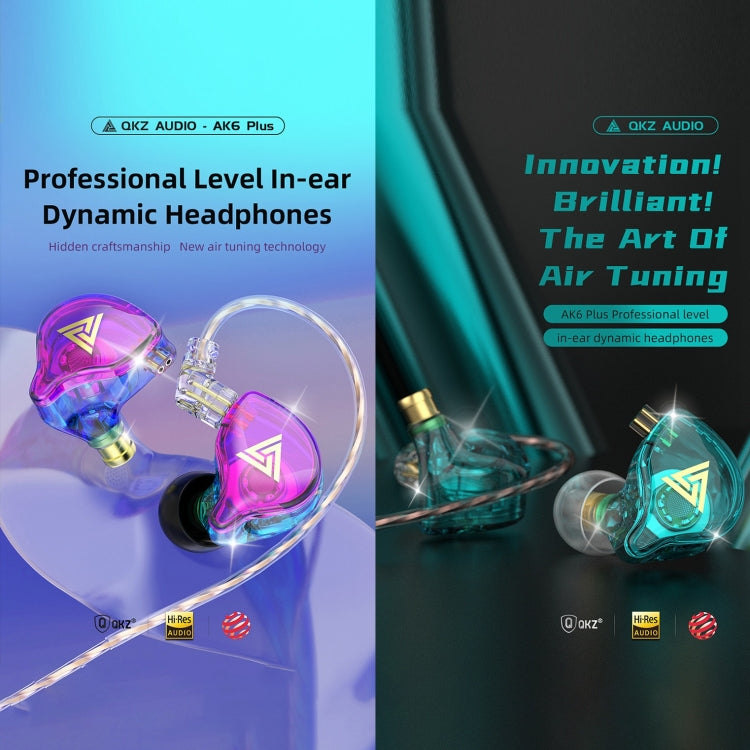QKZ AK6 PLUS HiFi Bass Detachable Audio Cable Dynamic Heavy Bass Wired Earphone, Style:with Mic(Colorful) - free shipping - PMC TechLife - Order now!