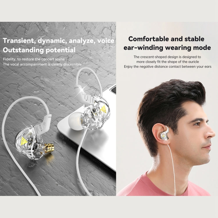 QKZ DMX Sports In-ear HIFI 3.5mm Wired Control Earphone with Mic(Cyan) - In Ear Wired Earphone by QKZ | Online Shopping South Africa | PMC TechLife | Buy Now Pay Later Mobicred